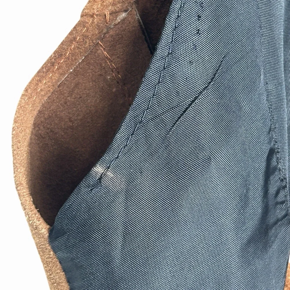 Vintage Phoenix Suede Vest Small Brown Western Indie Cowgirl‎ Rodeo Boho 80s USA - Picture 9 of 10